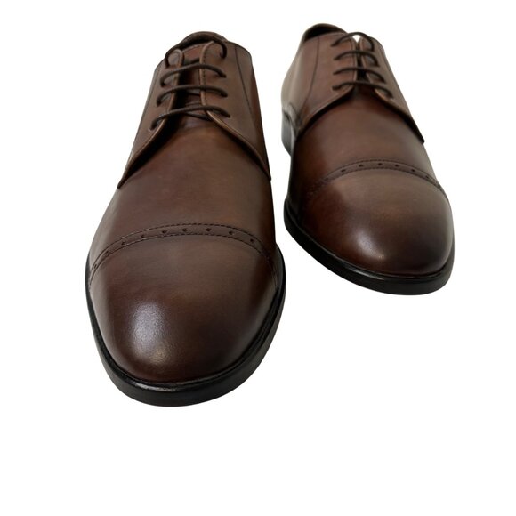 NWOT Bruno Magli Nevil BM600617 Brown Leather Cap Toe Oxfords Shoes Size 11.5 - Picture 6 of 12